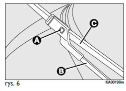 Wymiana piór wycieraczki szyby przedniej rys. 6